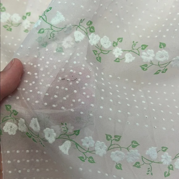 VINTAGE WOMENS REGENCY SWISS DOT LONG MAXI DRESS WITH PUFF SLEEVES SMALL - Picture 11 of 17